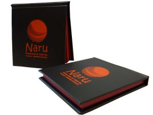 Bloco tamanho 10x10 pérsonalizado para brinde restaurante Naru